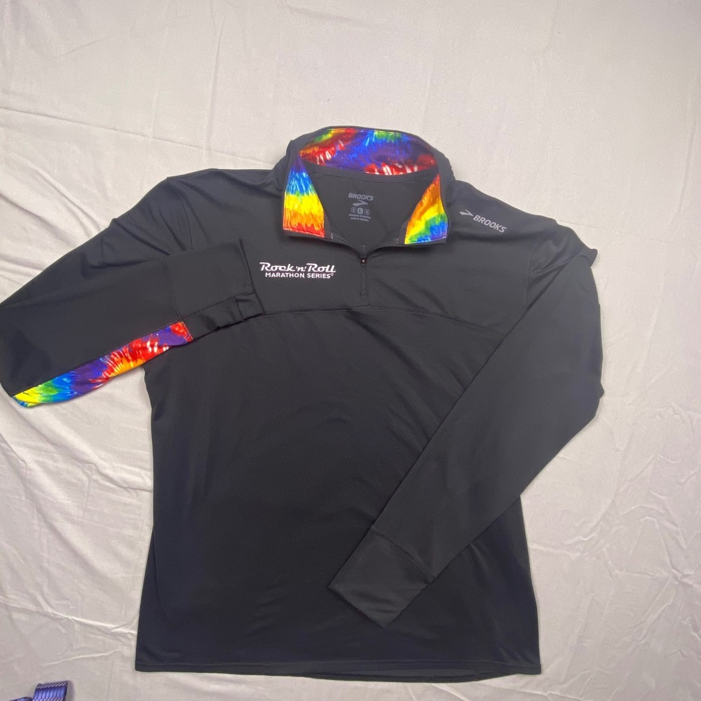 Brooks Rock N Roll‎ Marathon Series 1/4 Zip Pullover Mens Large Running Jacket - Picture 3 of 11